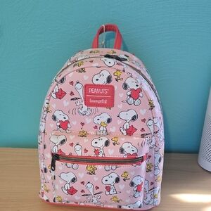 Peanuts x Loungefly Soft Tag Pink Snoopy Mini Backpack